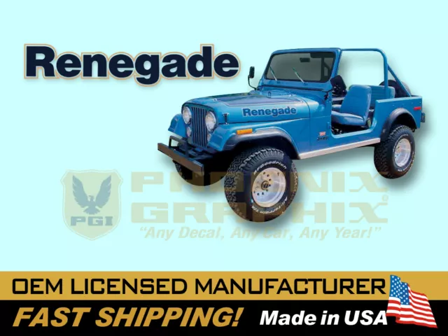 1977 1978 Jeep Renegade CJ5 CJ7 Decals & Stripes Kit