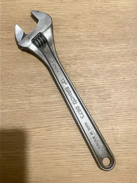 Bahco 12" (300mm) - Adjustable Wrench Spanner - Made In Sweden - Good Condition