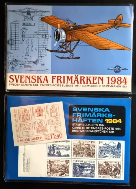 Sweden Sverige MNH 1984 fine lot of two official stamps and booklets yearbooks