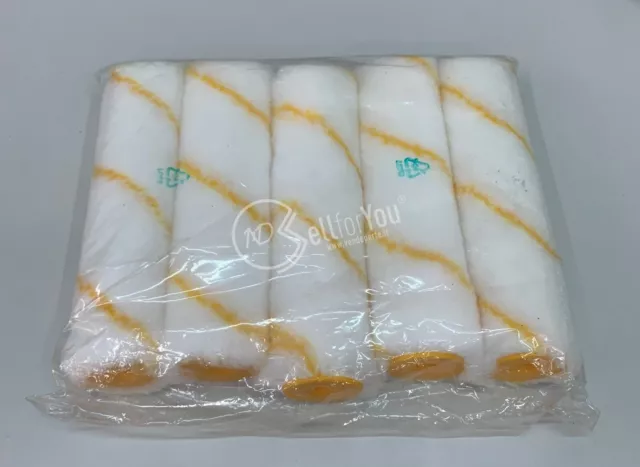 Set Di 5 Rullini Di Ricambio Per Puttura Lunghezza 15 Cm Ø 4 Cm In Spugna