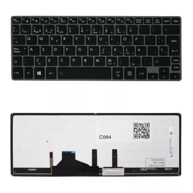 Teclado español para Portátil Toshiba PORTEGE Z30-A Z30-B Z30-C  Retroiluminado