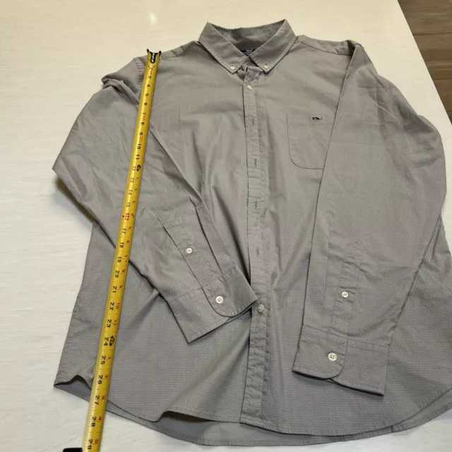 Vineyard Vines Tucker Shirt Mens Extra Large Gray Slim Fit Button Down XL