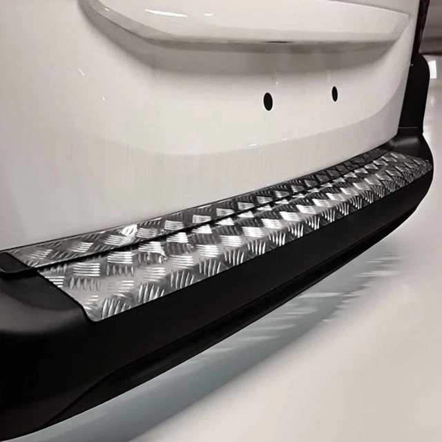 Protection Seuil De Coffre En Acier Inox Brossé - Pour Peugeot Traveller L1/L2 (2016-2024) - Installation Facile Avec Adhésif