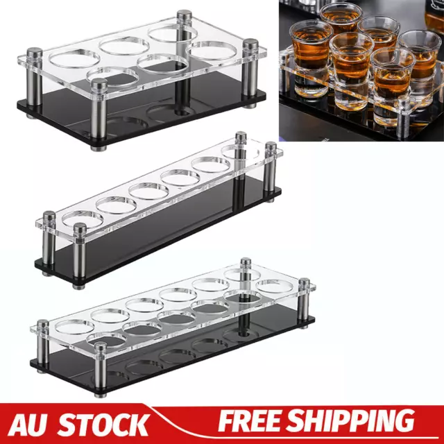 Shot Cup Holder Rack Beer Glass Container Stand Wine Serving Tray Hold Rack