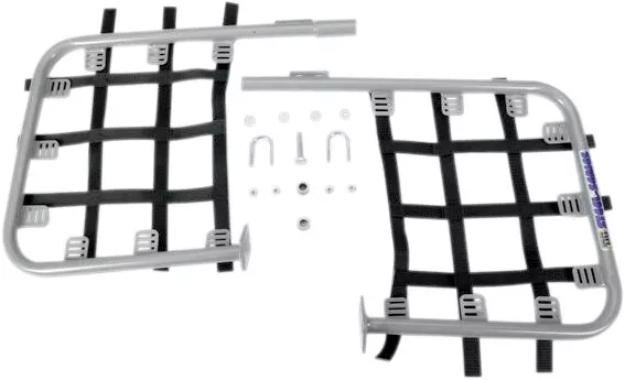 DG Performance Steel Nerf Bars Silver Bar - Black Web 54-2122