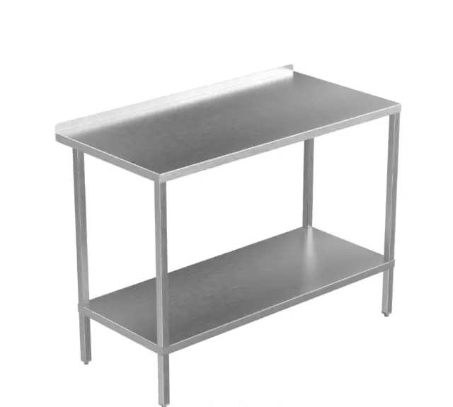 Stainless Steel Kitchen Table Adjustable Shelf Heavy Duty Commercial Catering