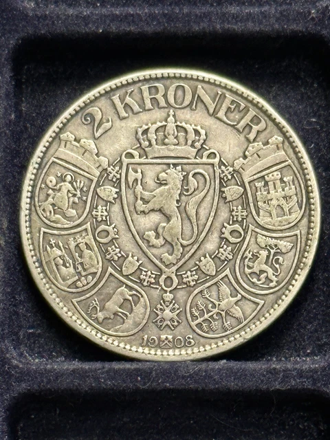 1908 Norway 2 Kroner