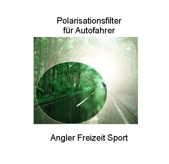 2 Brillengläser 1,5 mit POLFILTER kontraststeigernd mit Rück Super ET für Angler