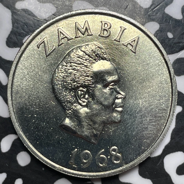 1968 Zambia 20 Ngwee Lot#D3183 High Grade! Beautiful!