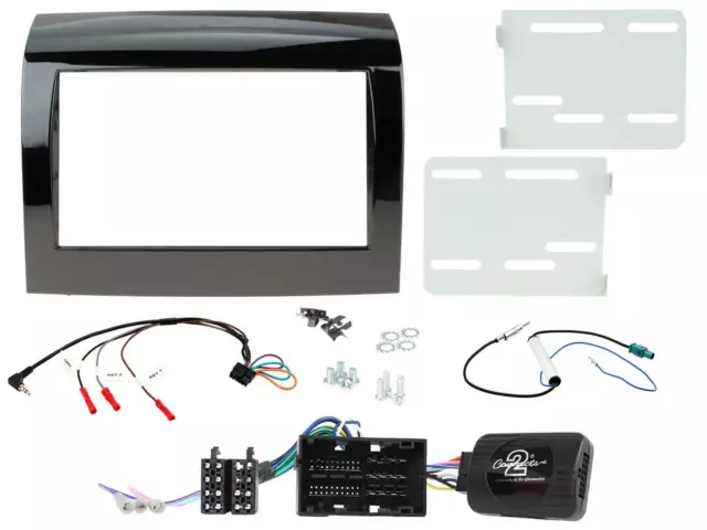 Fascia Panel Head Unit Installationskit Schwarz für Fiat Ducato