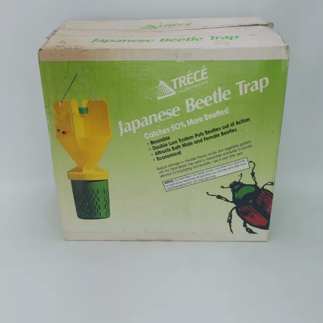 Trece Inc Plastic Reusable Japanese Beetle Trap Vintage Rare New In Box NOS