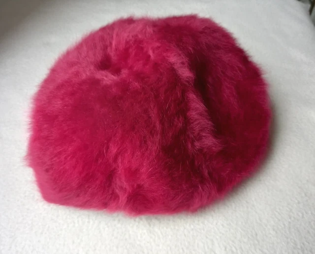 Cappello Kangol Vintage Rosso Camilla Angora Berretto Piccolo