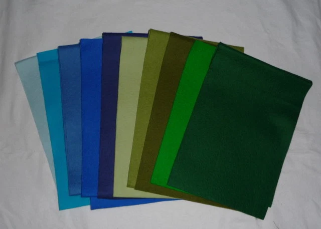 33,33 €/m², 100 % Wollfilz, blau,grün, Farbauswahl,Bastelfilz, Filz,20 x 30 cm