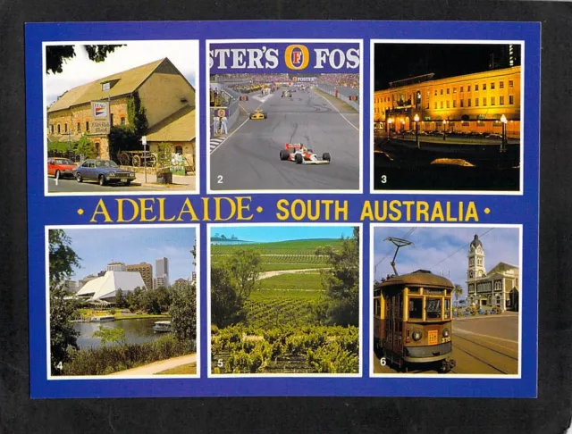 B6892 Australia SA Adelaide Grand Prix Casino Tram Multiview NCV postcard