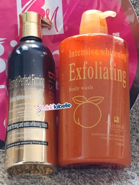 Gel Douche Blanchissant Bismid Au Lait De Chèvre - 1000ml, Sans Alcool/ammoniaque, Pour Taches Et éclat, Neuf Sous Emballage