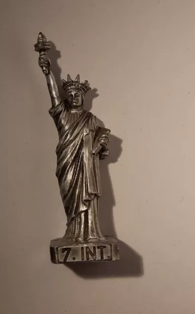 NEW YORK FREIHEITSSTATUE LIBERTY FIGUR DEKO USA STATUE METALL ZINN 80er Ca. 8 cm