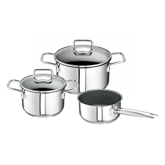 Schulte-Ufer Green Life Eco Power Set, Topfset, 3-tlg., Fleischtöpfe & Stieltopf