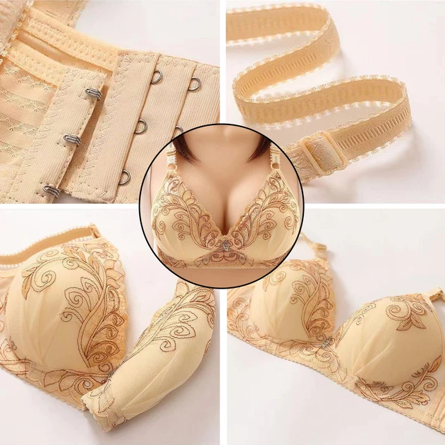 Reggiseno donna ricamo correzione stampa donna imbottito wireless reggiseno bellezza