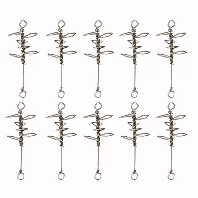 10Pcs Explosion Hook  Jig Swivel Snaps Clips Pins Connector for Carp7244