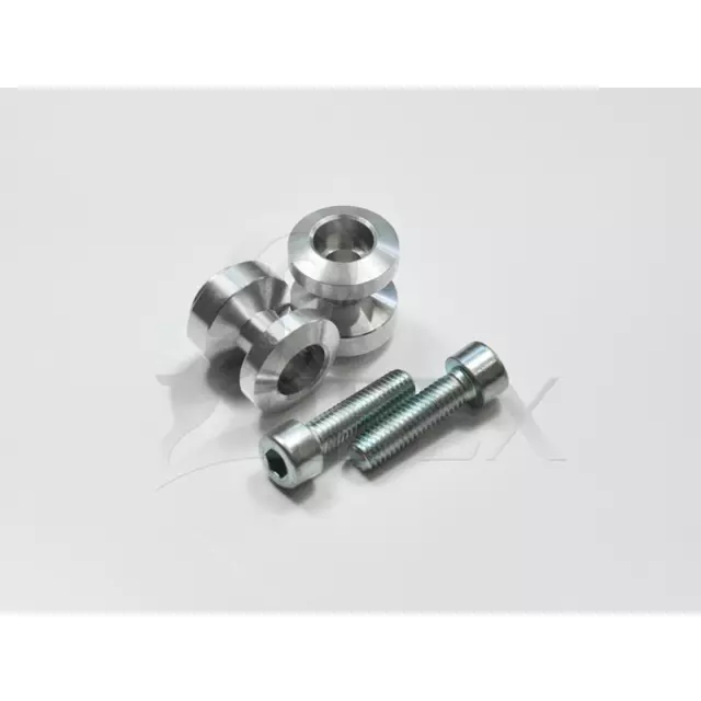 Racingadapter / Bobbins M8 Silber kompatibel mit Suzuki GSX-R GSXR 1100 Bj. 1986