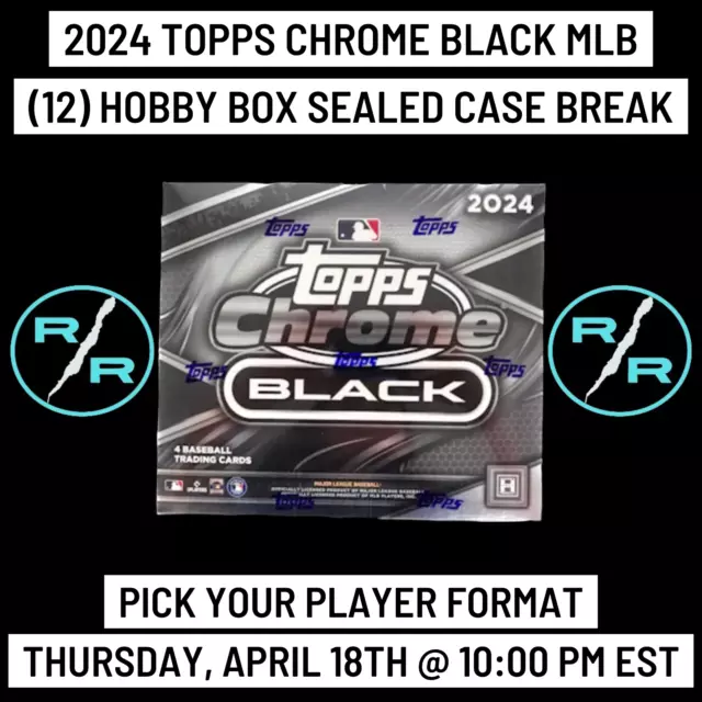 RONALD ACUNA JR 2024 Topps Chrome Black MLB 12 Hobby Box 1 Case Break