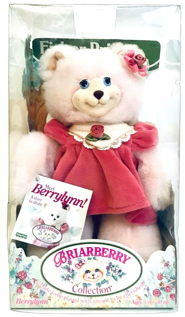 1 Ct Fisher Price 1999 Briarberry Collection Berrylynn 10" Teddy Bear Plush NIB