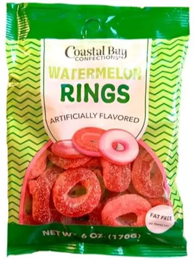 COASTAL BAY Confections 'Watermelon Rings' Artificially Flavored 170gr ImportUSA