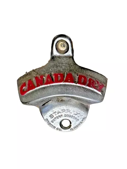 CANADA DRY WALL/COOLER Mount Bottle Cap Opener Starr “X” VTG MADE IN ...