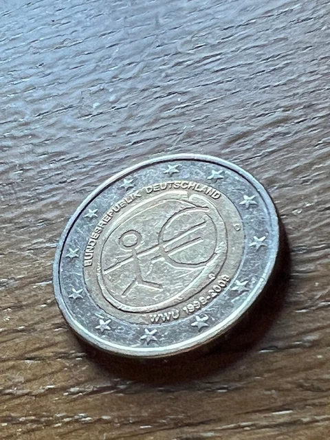 Piece de monnaie 2 euros rare 1999-2009 Française UEM 1999-2009 bonhomme - Collection