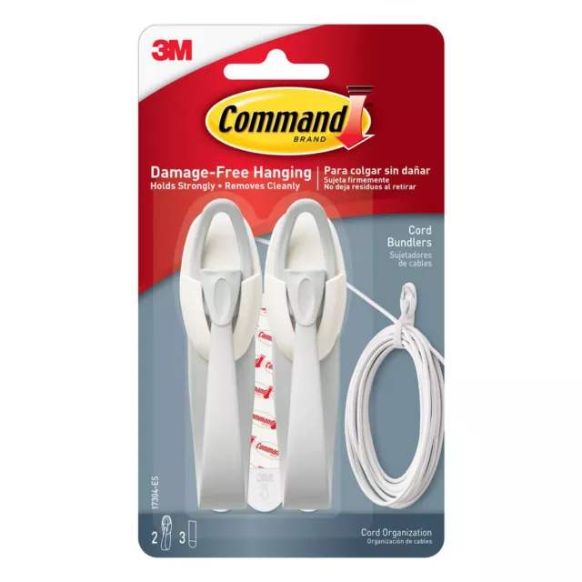 3M Scotch Command Cord Clips & Bundlers: Medium Cord Bundlers (White)