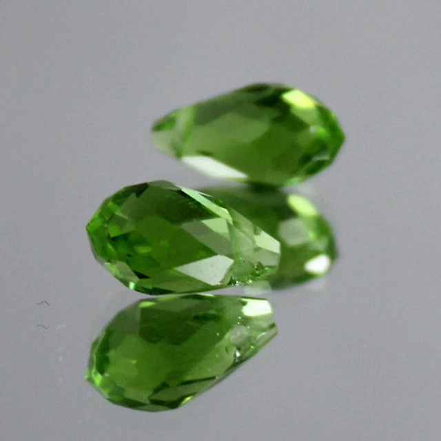 Diy 10Pcs 6X12Mm Oval Faceted Czech Crystal With Hole Teardrop Glass Beads Mz20