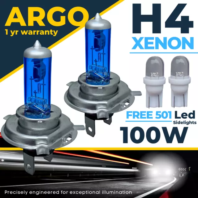 H4 Xenon White Bulbs 100w 472 Super Upgrade Headlight Car 12v 501 LED Side light