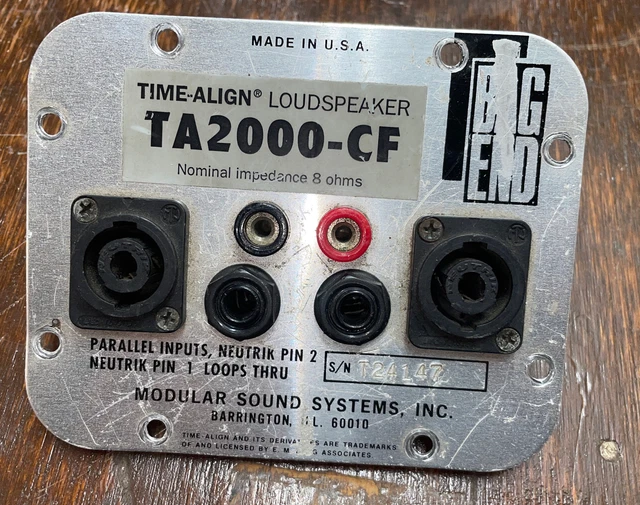 BAG END TA2000 TA Series Input Jack Plate 2Pin Parallel SPEAKON Banana