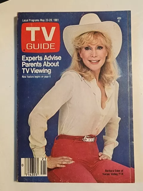 Tv Guide Magazine May 23-29 1981 Barbara Eden Of Harper Valley Pta Cover