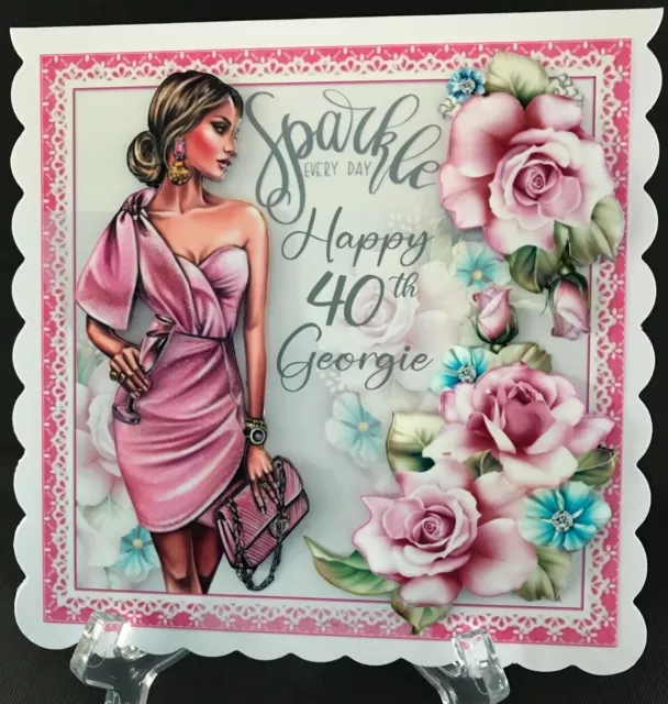 18 21 30 40 50 60 Handmade 3D Birthday Card Daughter Granddaughter Sister