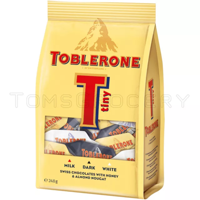 TOBLERONE Chocolate Mini Candy Bites Treats Original, White & Dark 800g 28oz