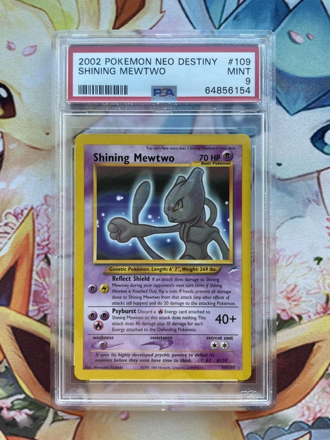 Pokemon - PSA 9 Shining Mewtwo 109/105 Shiny Holo Rare - Neo Destiny - MINT