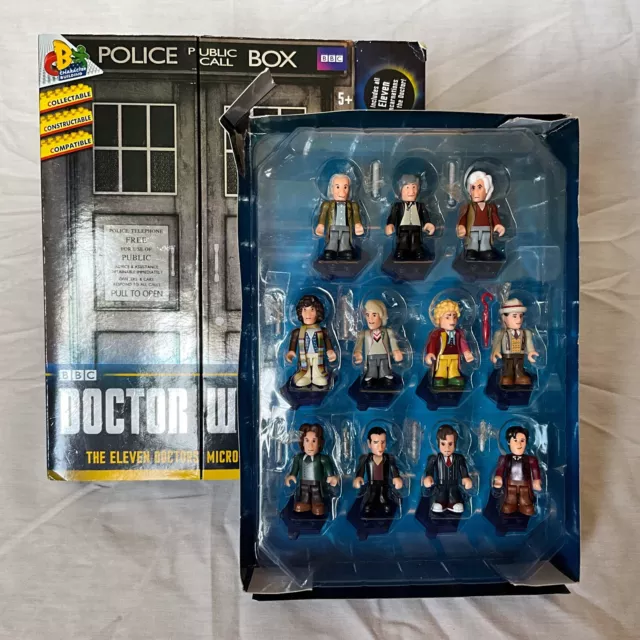 The Eleven Doctors Micro Figure Set - DOCTOR WHO MINIATURES, RARE VARIANT COLOUR