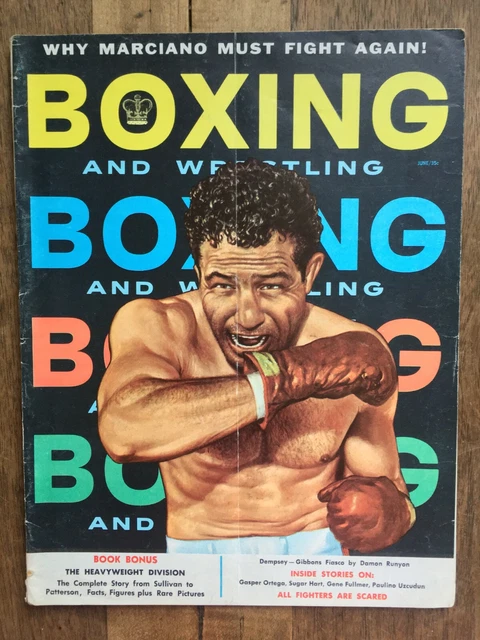 Boxing Wrestling Magazine June 1957: Max Baer Cover, Marciano Uzcudun Dempsey