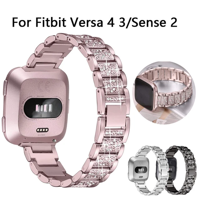 Metal Band Strap Stainless Steel For Fitbit Versa 4/3/Sense 2/Sense Wrist