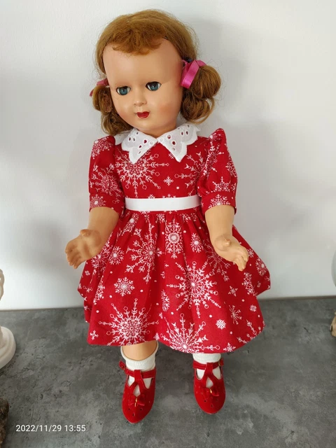 Poupée Ancienne Gégé – 45 Cm, Jolie Tenue, état D'occasion