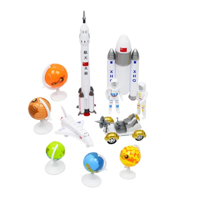 11Pcs Model Plastic Rockets Toy Space Shuttle Building Kit Space Research Toy