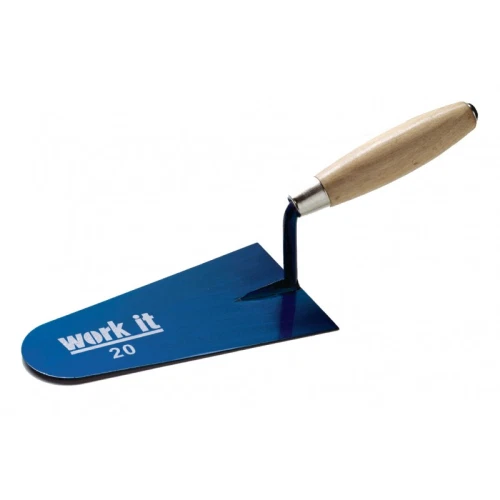 Truelle A Pointe Rond Work it 18 CM avec Poignée en Bois Peint pour Construction