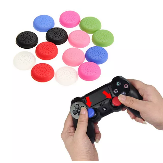 4pcs Joystick Silicone Gel Thumbstick Grips Cap for PS 4 Analog Controller US