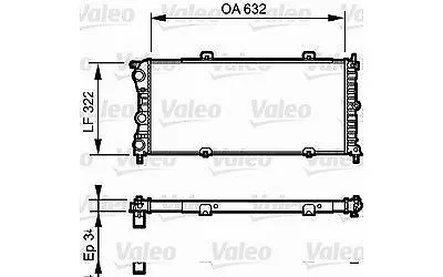 FIAT PUNTO (176) Radiatore, Raffreddamento motore VALEO 730981