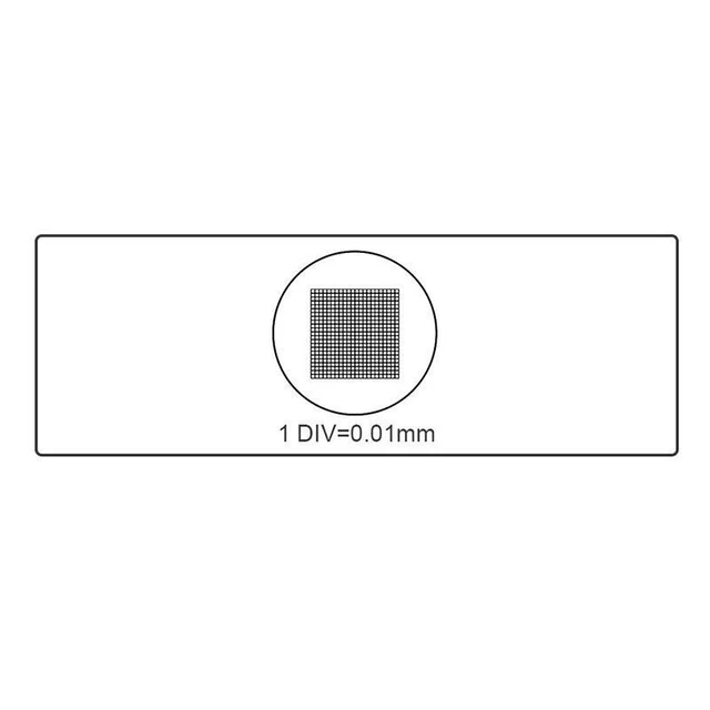 Microscope Stage Calibration Slide Optical Glass Net Grid 100x100 Measure Ruler