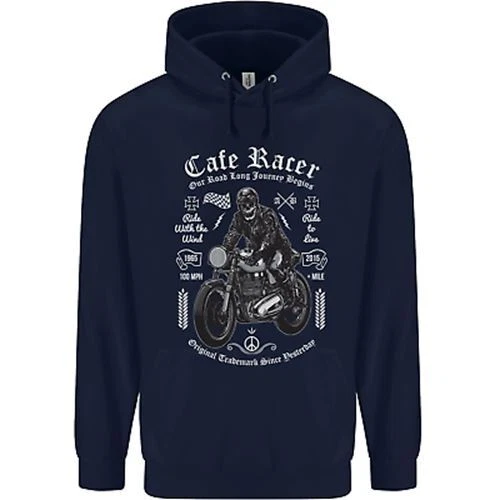 Felpa con cappuccio per moto motociclista biker bambini Cafe Racer 2