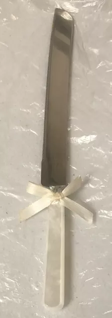 Vintage Hallmark Torta di Nozze Coltello Madreperla Handle Japan Nuovo Non Usati