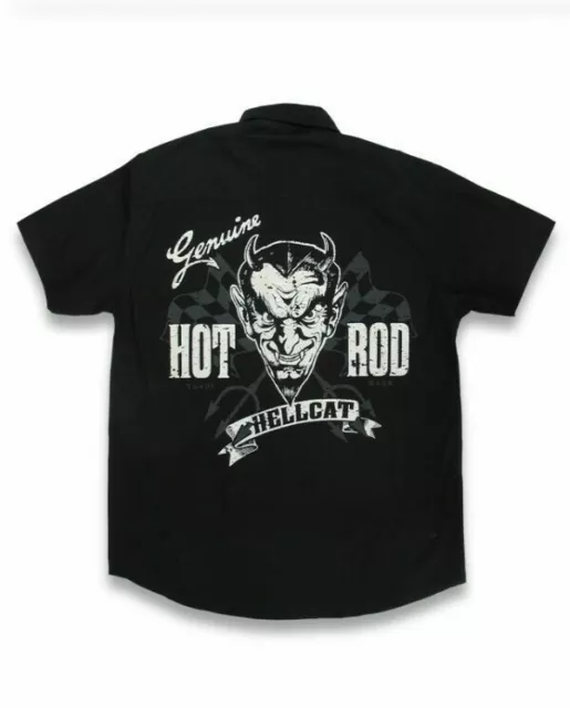 Hotrod Hellcat Men's Medium Workershirt Genuine Devil Rockabilly Kustom Kulture