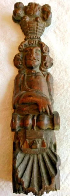 Male Figure Corbel Bracket Antique French Architectural Salvage Wood Carving